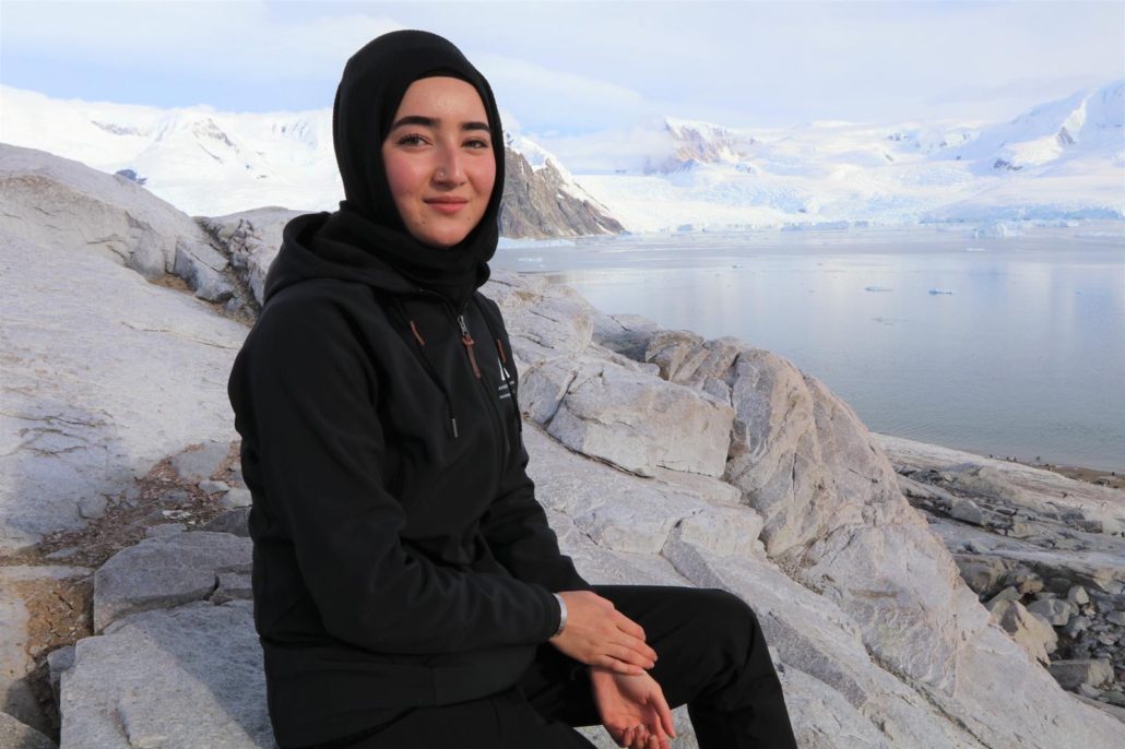 Sadra reflecting on her Antarctic experience
