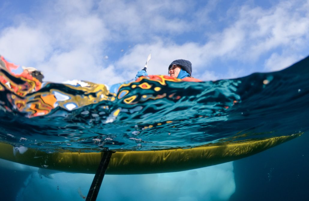 Owain kayaking