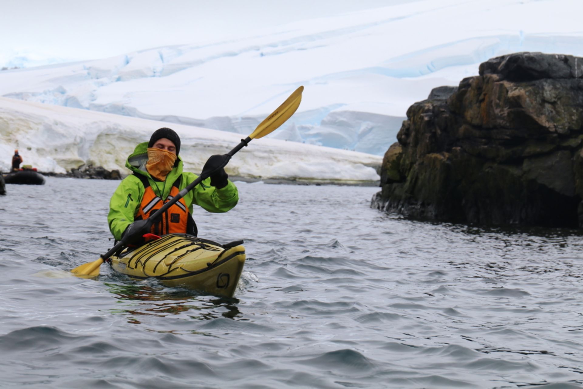 Mike Kayaking in Antarctica