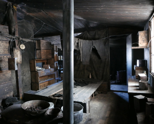 The Salter scales hanging in Scott’s Discovery Hut.