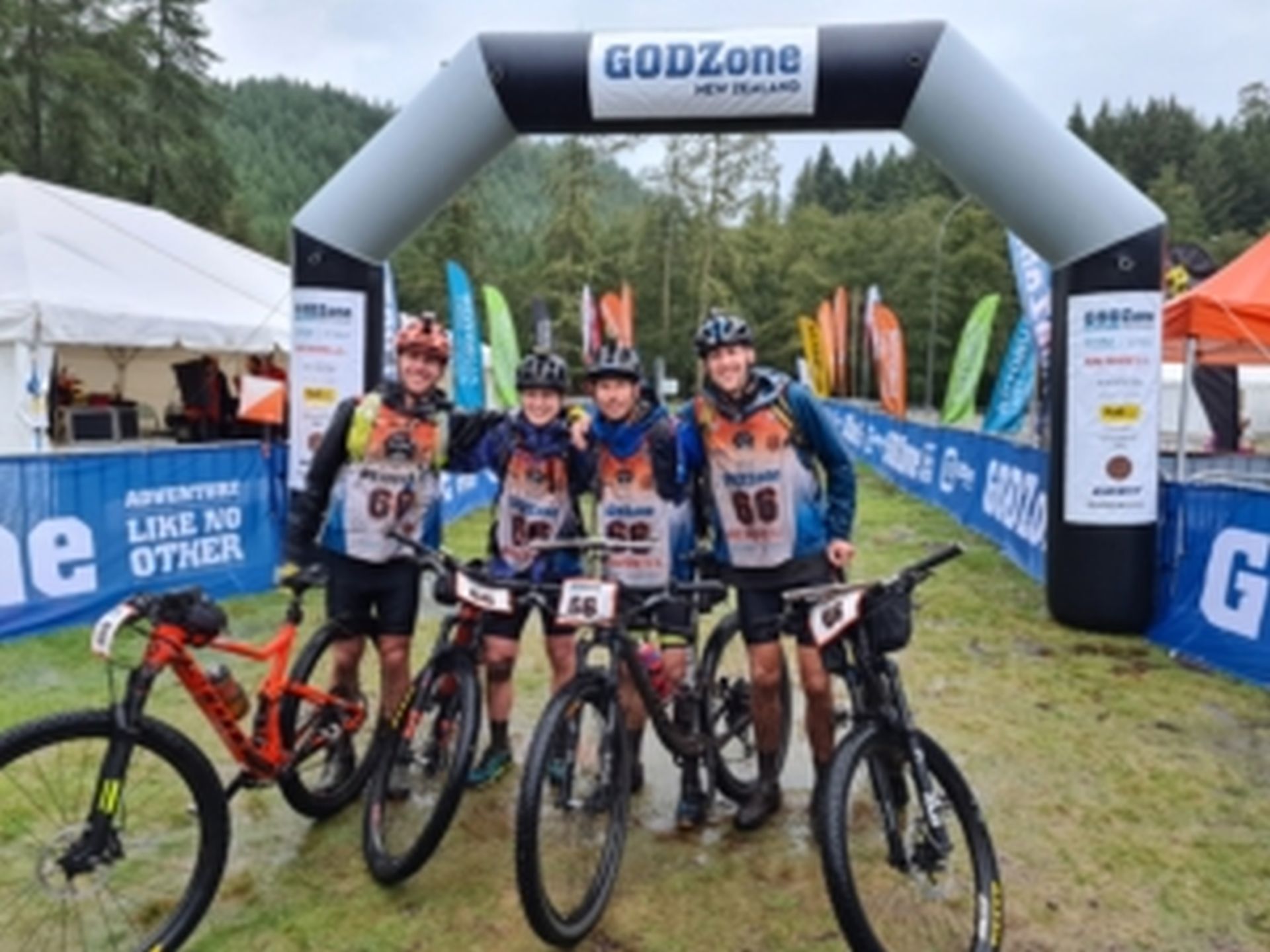 Mike Dawson (left) with his GODZone teammates.
