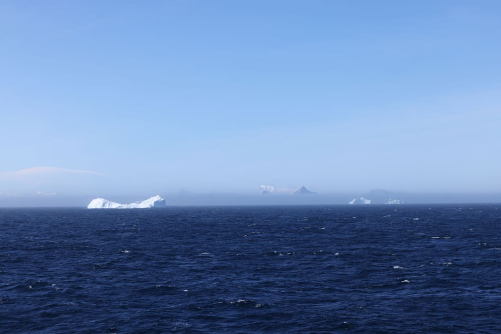 First glimpse of South Georgia Island. © AHT
