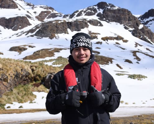 Inspiring Explorer Rykien Amiatu. Antarctic Heritage Trust South Georgia Inspiring Explorers Expedition
