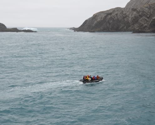 Zodiac cruising in Elsehul Bay Antarctic Heritage Trust Inspiring Explorers Expedition South Georgia