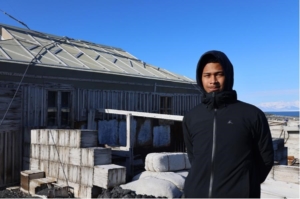 2025 Ross Sea Inspiring Explorer Kitiona at Nimrod Hut.