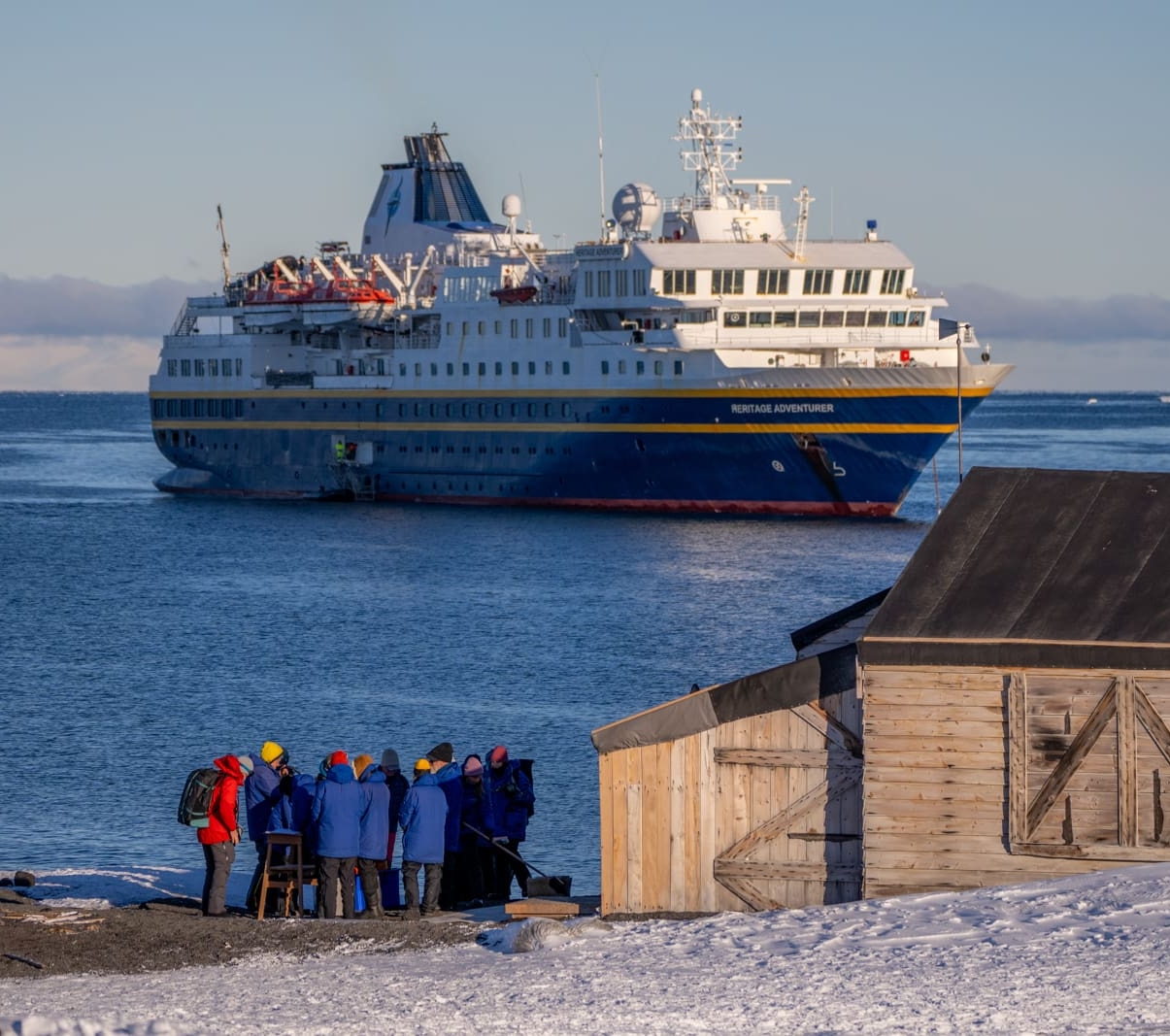 06_Heritage Adventurer at Cape Evans © Heritage Expeditions