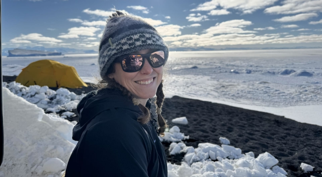 Artefact Programme Coordinator Shannah Rhynard-Geil at Cape Evans.