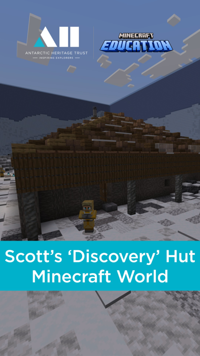 Exciting news! Our Inspiring Explorers Education™ programme has launched Scott’s Discovery Hut Minecraft world, a fun and interactive way for students across Aotearoa New Zealand to learn about the heroic era of Antarctic exploration.

The Minecraft world will be made accessible worldwide online through the Minecraft Education platform from mid-November!

In this world, students arrive on the RRS Discovery, then go ashore to:

🧭 Search for artefacts inside Scott’s ‘Discovery’ hut.
🐕 Build kennels for the expedition’s huskies.
🏠 Design their own Antarctic hut with everything they would need to survive on the Ice.

To create the world, we partnered with WDekkers Digital, and students from Shirley Intermediate who helped build an initial version of the hut through the Greater Christchurch Schools Network Kāhui Ako Digital Project. These students were among the first to try out the new Minecraft experience during the official launch today!

We will be bringing it to Year 7 and 8 classrooms across Aotearoa New Zealand alongside our virtual reality experience of Scott’s Discovery Hut, which has already transported thousands of people, in New Zealand and around the world, into a world of Antarctic exploration.

Schools can request a visit by the Trust’s Education team online at nzaht.org, or from mid-November, access Scott’s Discovery hut Minecraft world through the Minecraft Education platform directly, supported by free online resources and instructions.

Learn more on our website - link in bio. 

The Trust is grateful to the following generous supporters including, project sponsor the Greater Christchurch Schools Network, project developer WDekkers Digital, and Antarctic Heritage Trust Inspiring Explorers™ Fund donors.

📹Footage: AHT staff