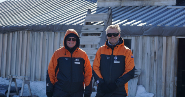 The Trust was pleased to host the Minister for Arts, Culture and Heritage Hon Paul Goldsmith who joined the Trust’s Invited Visitor’s programme this season in Antarctica.

As part of his trip, the Minister spent two days camping out with the Trust’s Executive Director Francesca Eathorne and Trust staff Lizzie Meek (Heritage Manager) and Shannah Rhynard-Geil (Artefacts Programme Co-ordinator) at Cape Evans – home to Scott’s ‘Terra Nova’ hut. This was an opportunity for the Minister to see the Trust’s work conserving the historic sites first hand.

Minister Goldsmith shared, “The huts of Shackleton and Scott remain as testaments to the spirit of adventurism and indomitable will shown by the explorers and scientists who lived in them. It’s sobering to see the beds of Scott, Oates and the others who were doomed to lose their lives in horrific circumstances. But the huts are also testament to the love and care shown by many heritage specialists who have dedicated themselves to preserving these remarkable pieces of history. They have triumphed.”

Our thanks go to @antarctica.nz  for their support of the Invited Visitor’s programme.

📷1. Trust Executive Director Francesca Eathorne and Minister for Arts, Culture and Heritage Hon Paul Goldsmith outside Scott’s ‘Terra Nova’ hut. 
2. L-R: Jordy Hendrickx, CEO Antarctica New Zealand, Francesca Eathorne, Trust Executive Director, and Hon Paul Goldsmith, Minister for Arts, Culture and Heritage. © AHT/Hamish Fraser