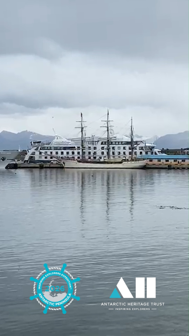 Check out the size of the tall ship 'Bark EUROPA' our team will be travelling on, sitting alongside the cruise ships currently in port!

The team were lucky enough to step on board for a quick tour and said it definitely felt much larger once they were standing on deck.

The 'Bark EUROPA' has a length of 56 metres, a width of 7.4 metres, and a height of 33 metres. With a draught of 3.9 metres, this impressive three‑masted tall ship is ready to carry our team through the waters of the Antarctic Peninsula.

📹 Mike Barber