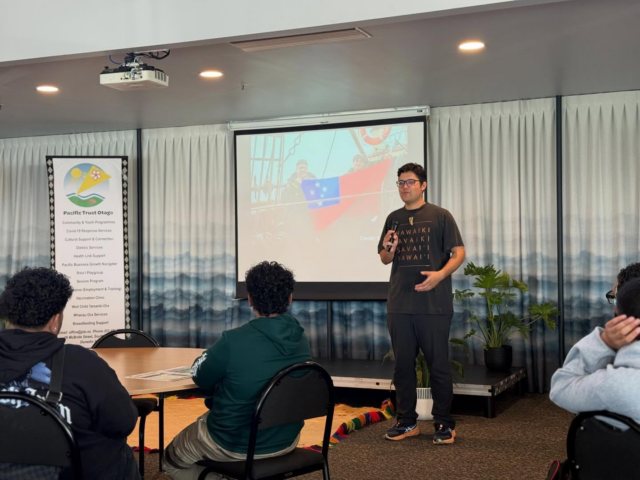 Inspiring Explorer, Josiah Tualamali’I, gave another memorable and uplifting presentation as part of his community outreach, when he spoke to a group of around 40 people from Pacific Trust Otago Youth, Pacific community members, and elders of Dunedin, about being part of the Tall Ship expedition to the Antarctic Peninsula.

The group was fascinated to hear from the mental health and youth and community wellbeing leader, as he talked about his lifelong passion for the icy continent, showed slides from the expedition, shared his difficulties with sea sickness, and touched on the incredible bond shared by the Inspiring Explorers™.

“I was asked about whether it is important to bring our Pacificness wherever we go, and explained how Meleki Schuster, Precious Tupou and I brought our culture onto the ship in our karakia (prayers), in our time together, in talking about lessons and support our families had given us, in encouraging each other, bringing our full selves to the experience, and more,” explains Josiah.

He said the room was buzzing with curiosity about penguins and what life in Antarctica is really like, and closed his presentation with a few key messages for the young people, including don’t have regrets by not doing something they want to do, don’t give up on their dreams, and talk to someone if they are struggling.

The gatherings are part of an ongoing project to strengthen support for Otago and Dunedin Pacific Youth, with the group also learning Cook Island drumming during the day, and meeting John Pulu, co-host of Tagata Pasifika.

Thank you to our generous Inspiring Explorers™ Fund donors, expedition partner @spiritofadventurenz, sponsor @burnsco_nz, and supporter @barkeuropa 

📸 © Josiah Tualamali’i and John Pulu.