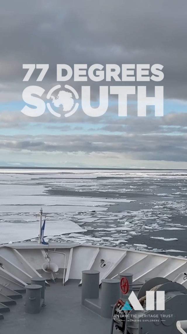 Episode 5 of 77 Degrees South follows the team as thick sea ice prevents them from reaching Scott’s ‘Discovery’ hut at 77 degrees south.

It seems their mission to return a historic book may be impossible.

While they wait, they visit a vast penguin colony at Cape Bird but time is running out.

Will nature clear a path?

Listen to all six episodes of 77 Degrees South now at nzaht.org (link in bio) for bonus content or listen on most major podcast channels.

Thanks to Inspiring Explorers™ Fund donors, Expedition Partner @heritageexpeditions, and supporter @cheshirearchitects for making the Ross Sea expedition possible.