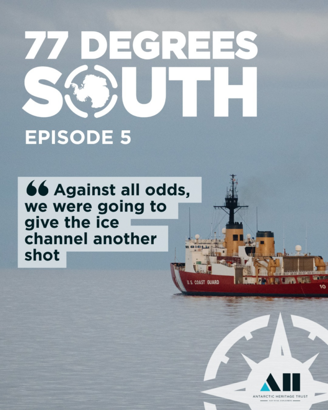 In episode 5 of 77 Degrees South find out more about how Scott’s first Antarctic expedition and Shackleton’s Ross Sea Party used ‘Discovery’ hut and how the Antarctic Heritage Trust approaches its conservation work to protect the historic huts.

Listen along and scroll through these images to step deeper into the journey. The challenge of sea ice becomes very real for the team as they wait for their moment to hopefully reach Scott’s 'Discovery' hut at Hut Point.

Listen to all six episodes of 77 Degrees South now at nzaht.org (link in bio) for bonus content or listen on most major podcast channels.

Thanks to Inspiring Explorers™ Fund donors, Expedition Partner @heritageexpeditions, and supporter @cheshirearchitects for making the Ross Sea expedition possible.

📷'Polar Star'. Adélie penguin feeds its chick at Cape Bird. Inspiring Explorer Louise photographing a Adélie penguin chic. Iceberg. © AHT/Daniel Bornstein. Heritage Expeditions’ ship ‘Heritage Adventurer’ in pack ice. Inspiring Explorers Daniel and Louise taking 'The Count of Monte-Cristo' to shore. Louise entering 'Discovery' hut. Daniel and Louise inside 'Discovery' hut holding the copy of 'The Count of Monte Cristo' © AHT/Anna Clare.