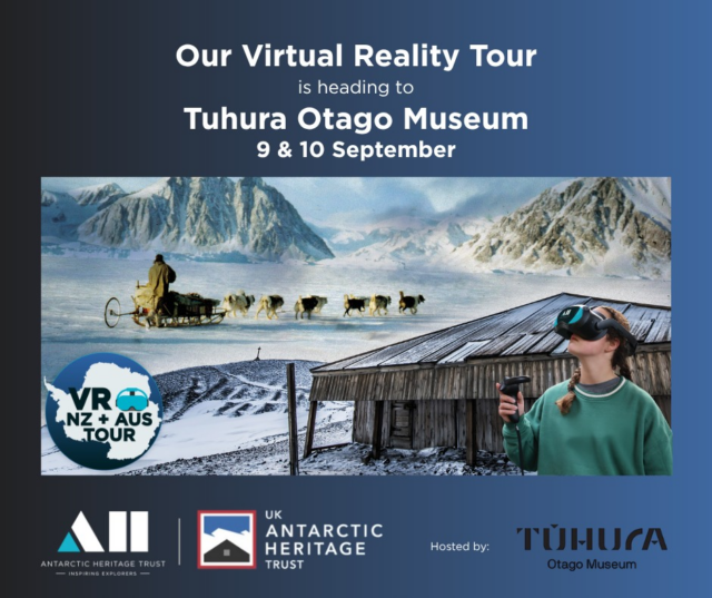 Step inside Antarctic history at Tūhura Otago Museum!

📍 Tūhura Otago Museum, Dunedin (NZ)
📆 Wednesday 9 September – Thursday 10 September
🕐 10am - 4pm

Explore Scott's 'Discovery' hut, the first expedition base built on Ross Island in 1902, and experience UK Antarctic Heritage Trust's immersive VR 'A Frozen Night'.

Scott's 'Discovery' Hut VR transports you to the heart of Antarctic exploration, where you can step inside Captain Scott's historic hut, discover the everyday items used by the explorers, and experience interactive moments including riding in a hydrogen balloon, meeting penguins, feeding huskies, and getting up close to the ‘Discovery’ ship.

UKAHT’s VR ‘A Frozen Night’ features Base E on Stonington Island, a pivotal dog sledging outpost established in 1946.

These experiences are FREE, take around 30 minutes, and are suitable for ages 11+. Bookings are essential. Follow the link in bio to book.
